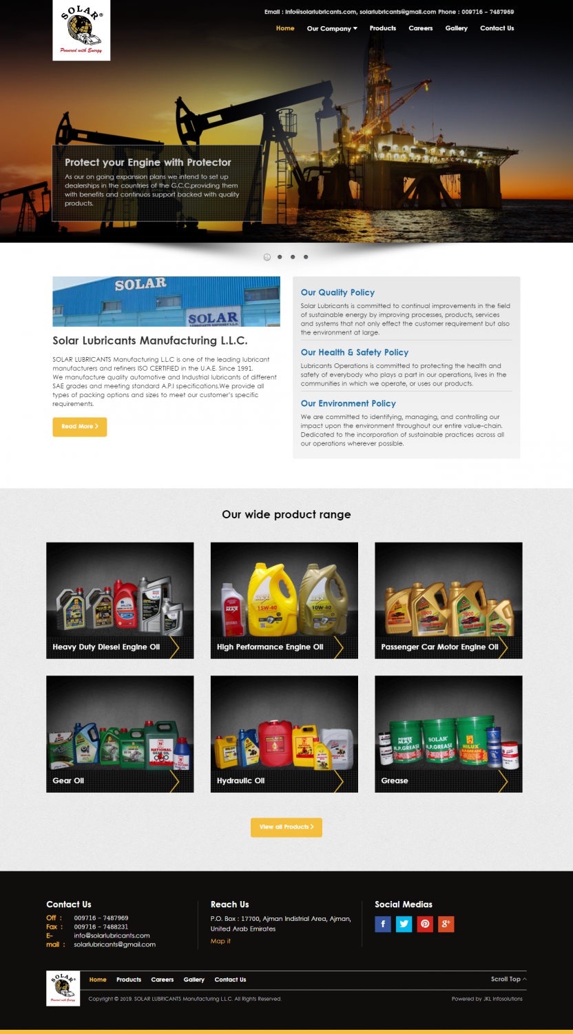 Solar Lubricants Manufacturing L.L.C UAE